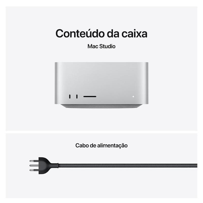 Mac Studio Apple M4 Max (36GB RAM 512GB SSD) - Prateado - Mini PC